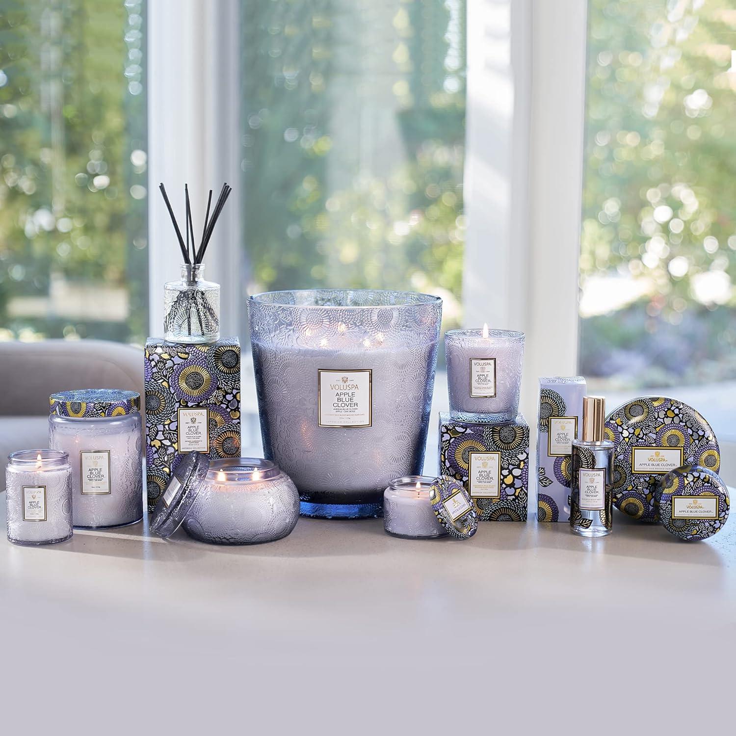 image3 Wick Tin Candle Goji Tarocco Orange by Voluspa for Unisex 12 oz CandleApple Blue Clover