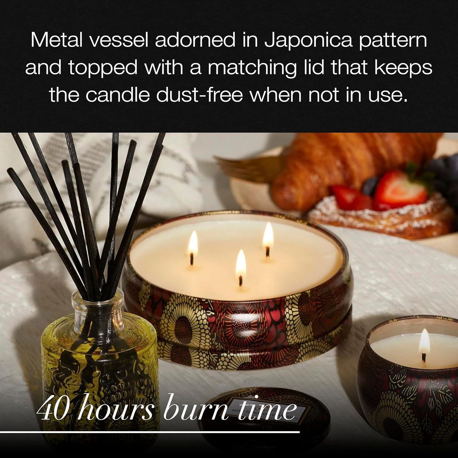 image3 Wick Tin Candle Goji Tarocco Orange by Voluspa for Unisex 12 oz CandleRed