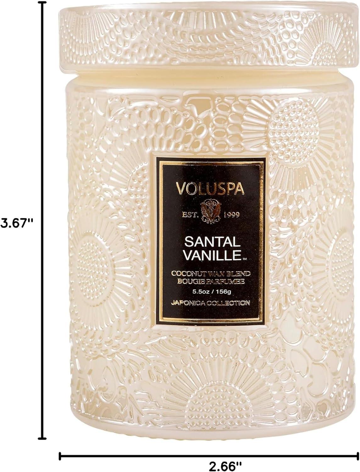 imageVoluspa Baltic Amber Small Candle Jar 55 oz 50 Hour Burn Time Coconut Wax for Clean Burning Handcrafted in the USACream