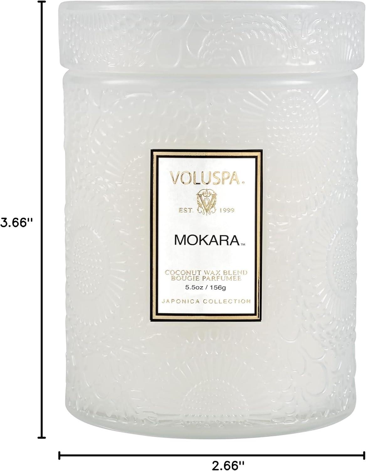 imageVoluspa Baltic Amber Small Candle Jar 55 oz 50 Hour Burn Time Coconut Wax for Clean Burning Handcrafted in the USAWhite