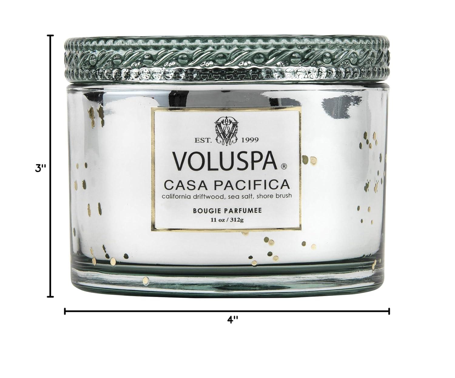 imageVoluspa Casa Pacifica Corta Maison Boxed Candle 11 oz 45 Hour Burn Time Coconut Wax for Clean Burning Handcrafted in the USA