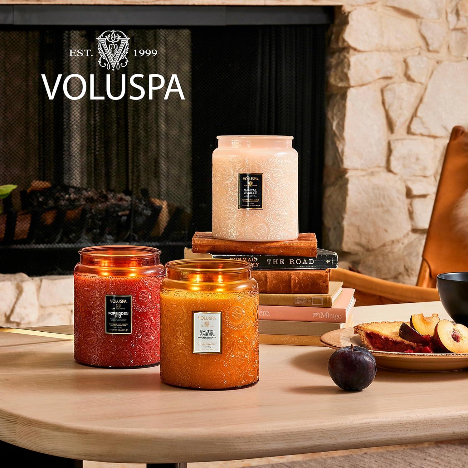 imageVoluspa Casa Pacifica Corta Maison Boxed Candle 11 oz 45 Hour Burn Time Coconut Wax for Clean Burning Handcrafted in the USA