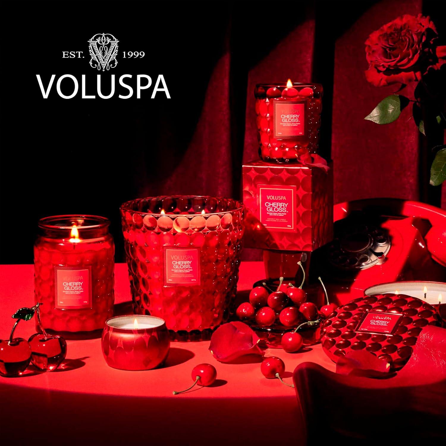 imageVoluspa Gilt Pomander ampamp Hinoki Classic CandleCherry Gloss