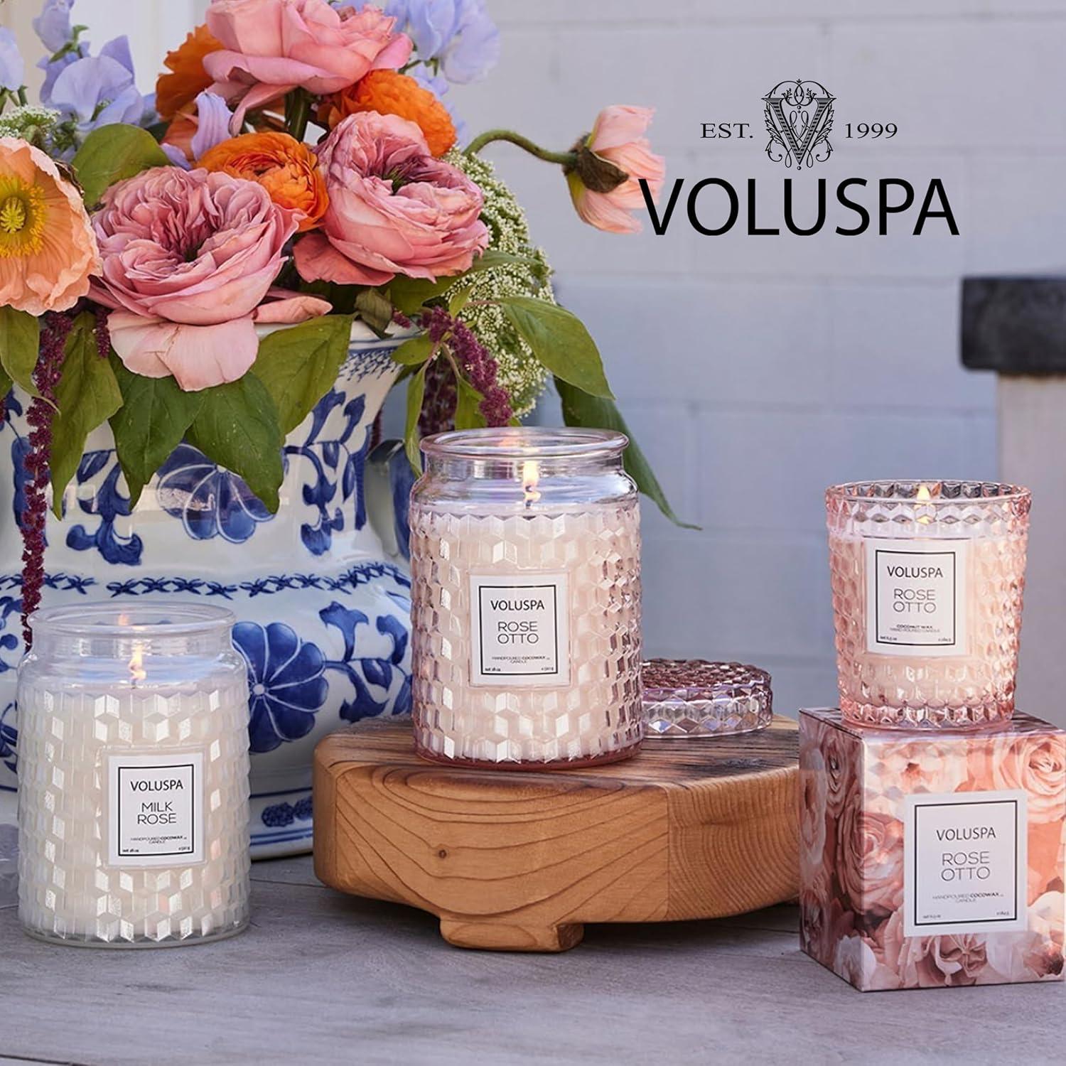 imageVoluspa Rose Colored Glasses Classic Candle Jar 65 Ounce 40 Hour Burn Time Coconut Wax for Clean Burning Handcrafted in The USA