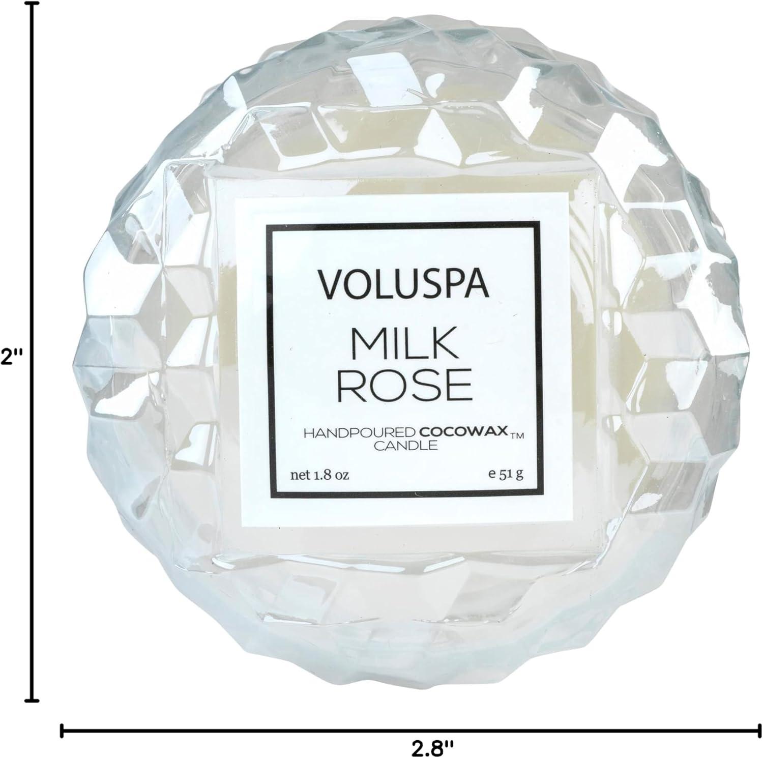 imageVoluspa Rose Petal Ice Cream Classic Candle Jar 65 Ounce 40 Hour Burn Time Coconut Wax for Clean Burning Handcrafted in The USAMilk Rose