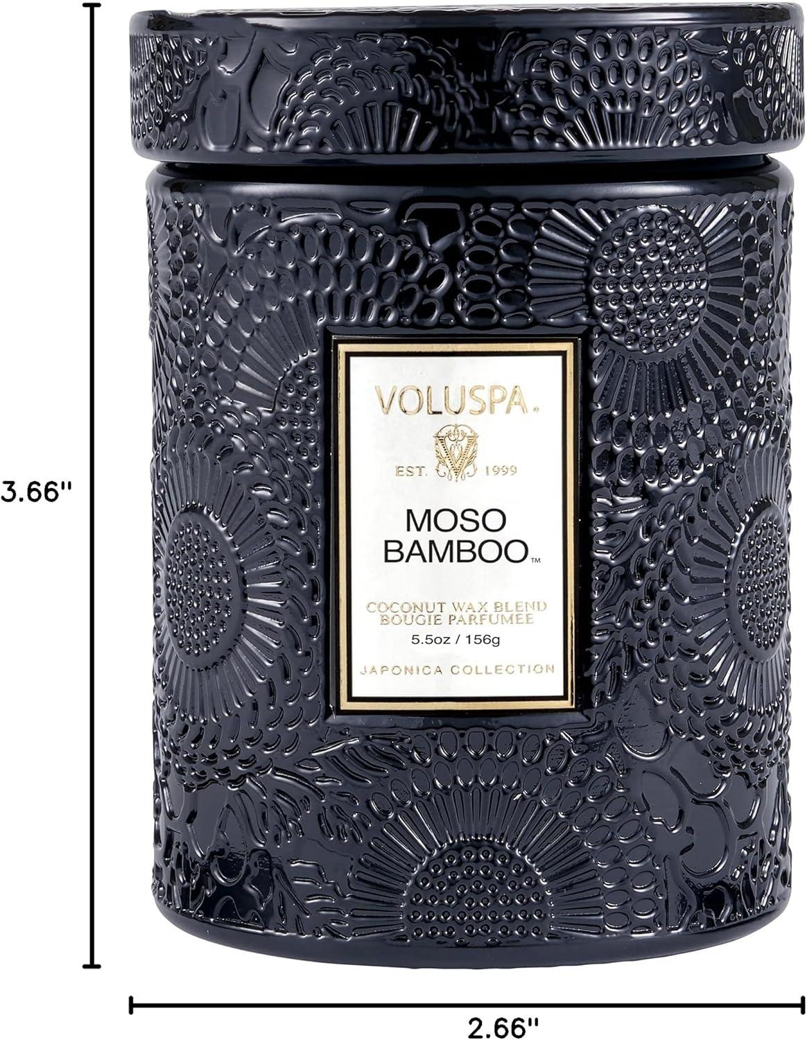 imageVoluspa Santal Vanille Small Candle Jar 55 oz 50 Hour Burn Time Coconut Wax for Clean Burning Handcrafted in the USABlack