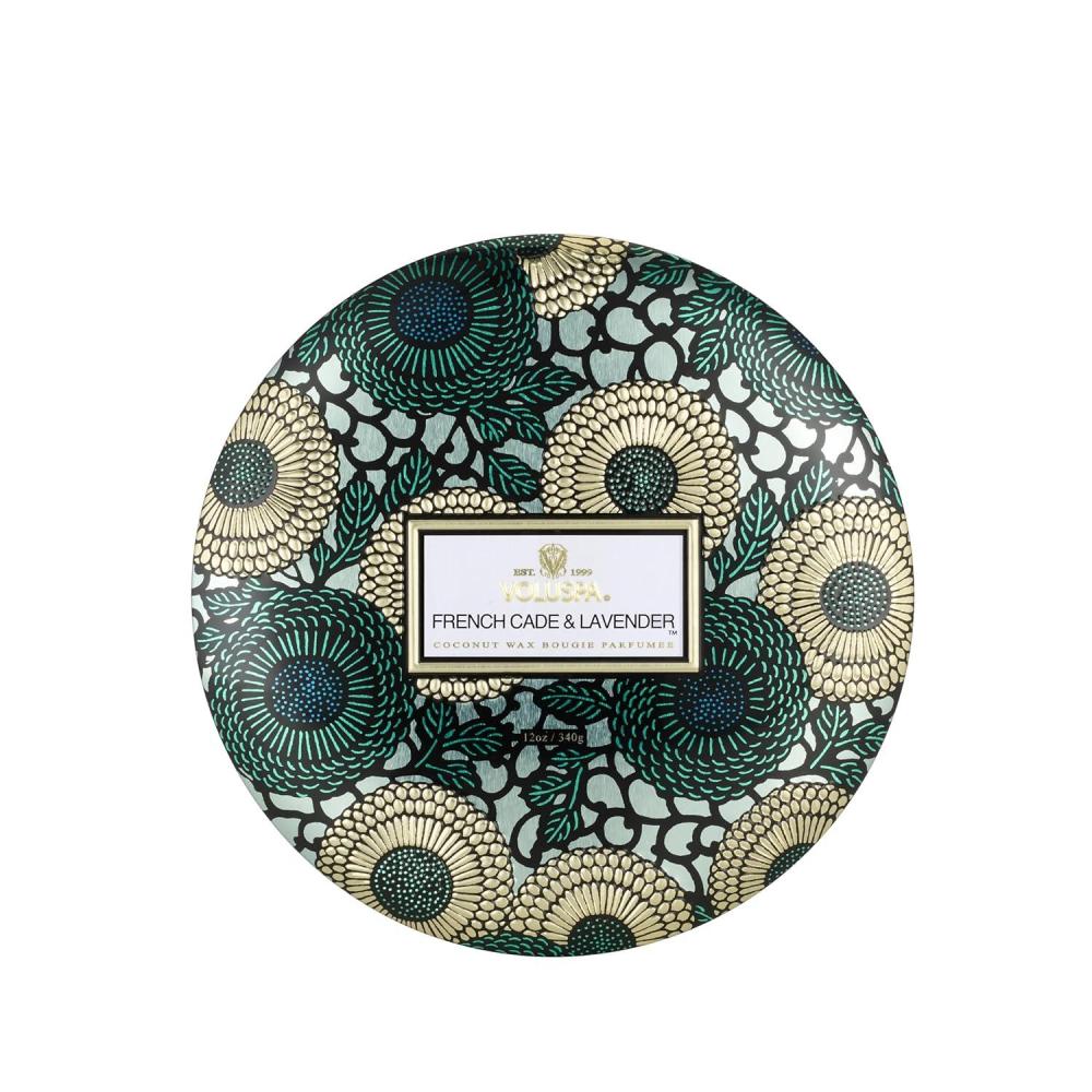 image3 Wick Tin Candle Goji Tarocco Orange by Voluspa for Unisex 12 oz CandleFrench Cade Lavender
