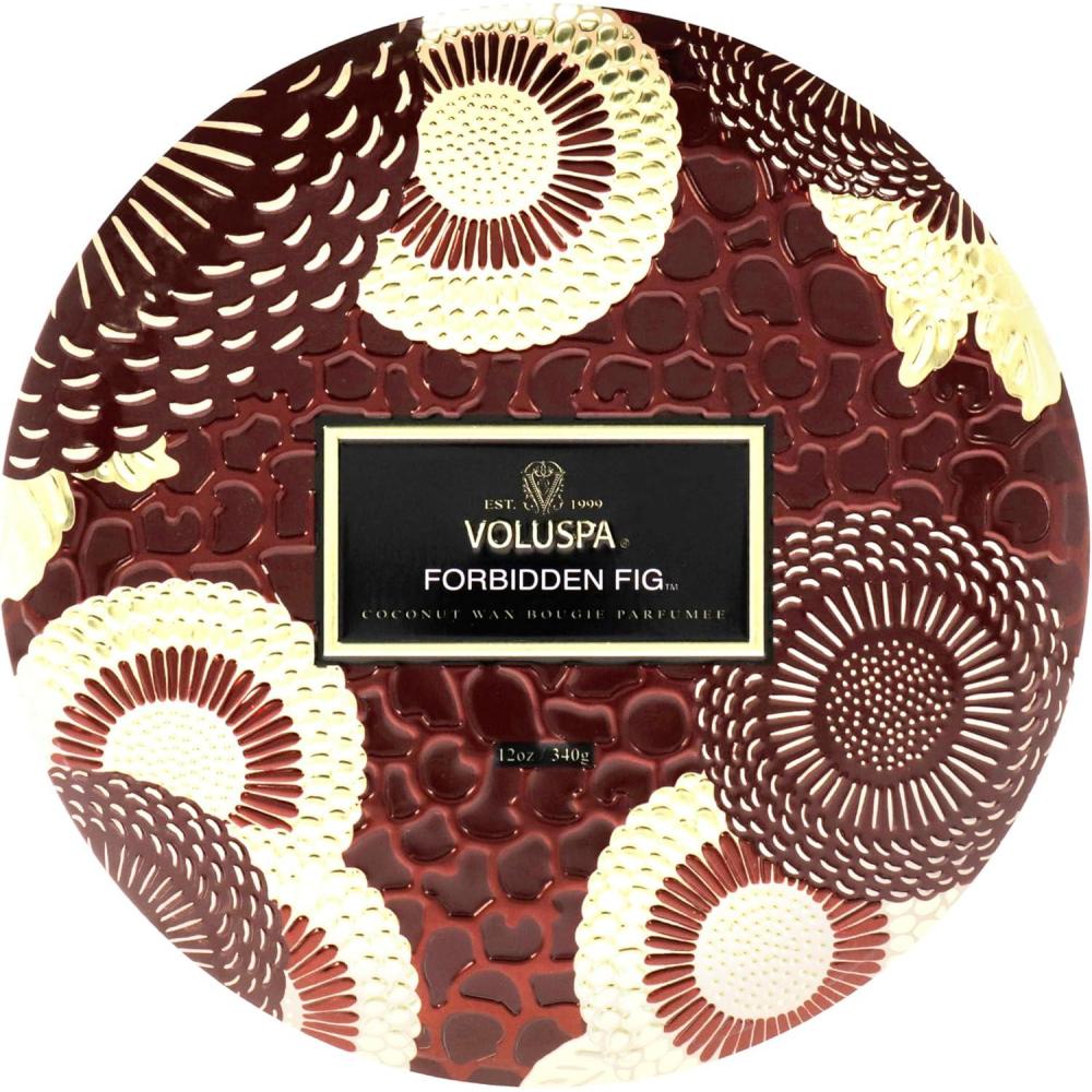 imageVoluspa 3 Wick Tin Candle Forbidden Fig by Voluspa for Unisex 12 oz Candle