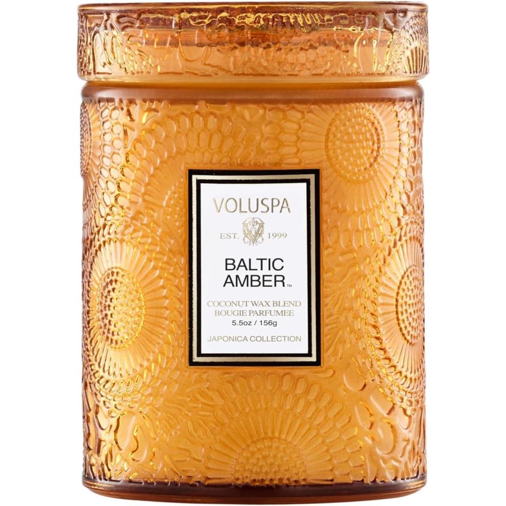 imageVoluspa Baltic Amber Small Candle Jar 55 oz 50 Hour Burn Time Coconut Wax for Clean Burning Handcrafted in the USABaltic Amber