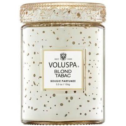 imageVoluspa Blond Tabac Small Candle Jar 55 oz 50 Hour Burn Time Coconut Wax for Clean Burning Handcrafted in The USA