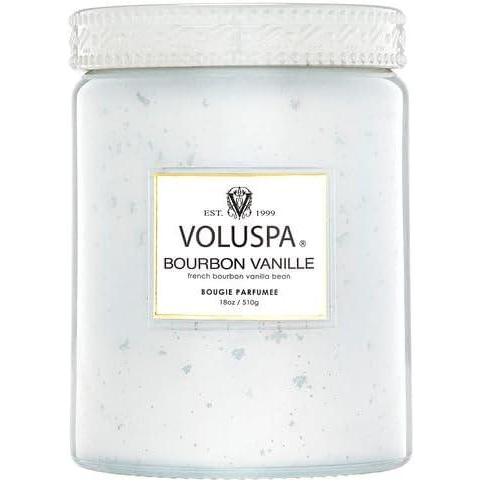 imageVoluspa Coconut Papaya Large Candle Jar 18 oz 100 Hour Burn Time Coconut Wax for Clean Burning Handcrafted in The USABourbon Vanille