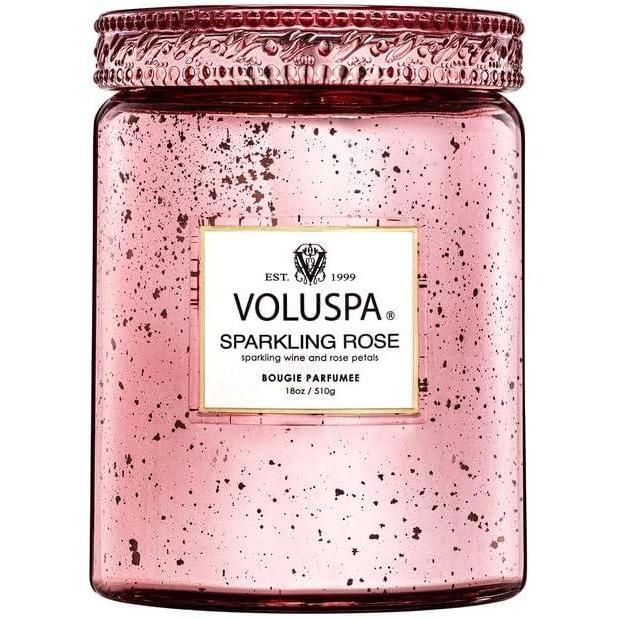 imageVoluspa Coconut Papaya Large Candle Jar 18 oz 100 Hour Burn Time Coconut Wax for Clean Burning Handcrafted in The USASparkling Rose
