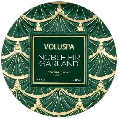 imageVoluspa French Cade Lavender Mini Tin Candle 4 oz 25 Hour Burn Time Coconut Wax for Clean Burning Handcrafted in The USANoble Fir Garland