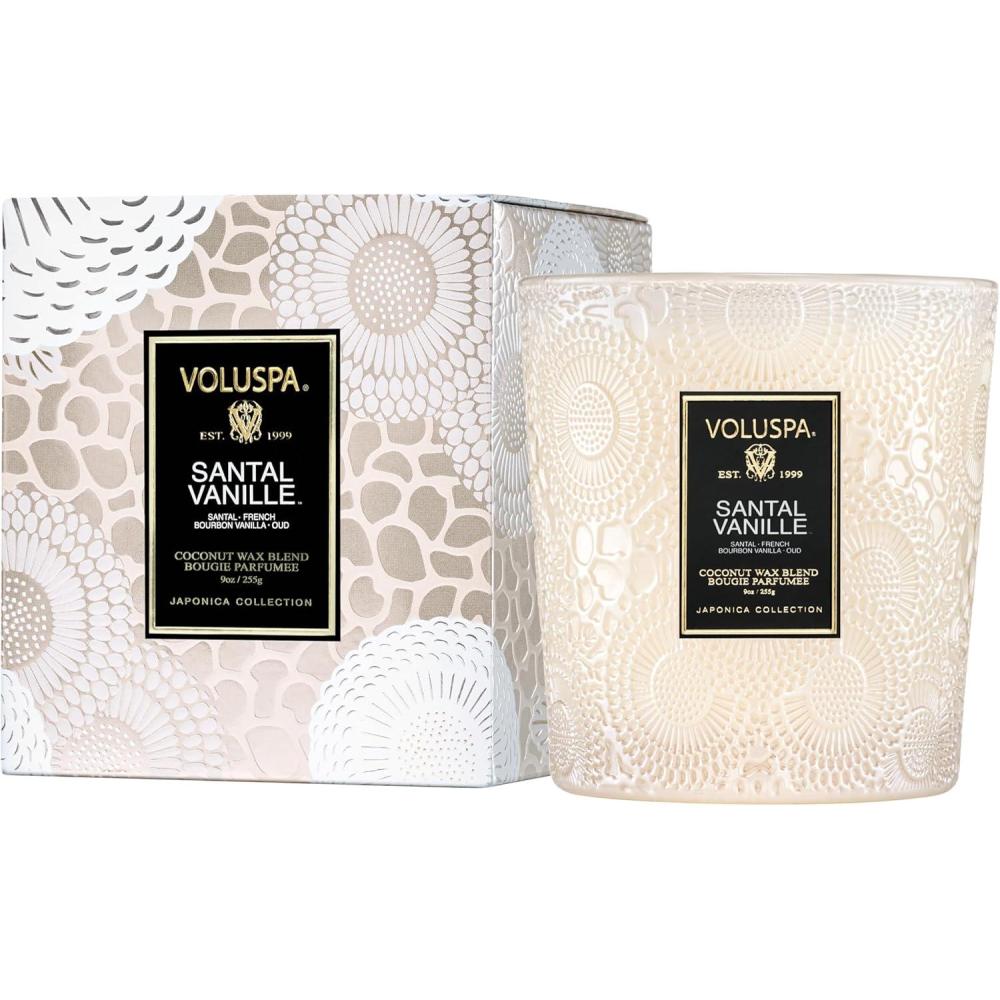 imageVoluspa Gilt Pomander ampamp Hinoki Classic CandleSantal Vanille