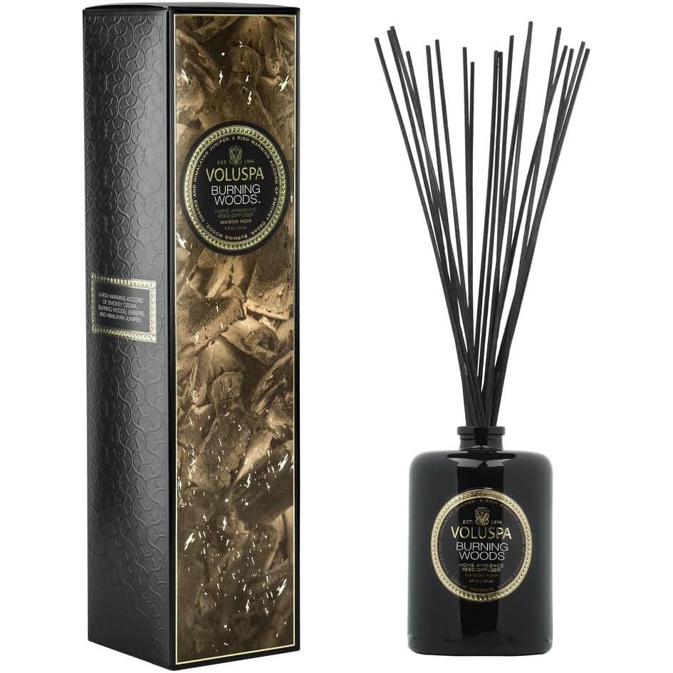 imageVoluspa Home Fragrance Reed Diffuser Burning Woods 6oz