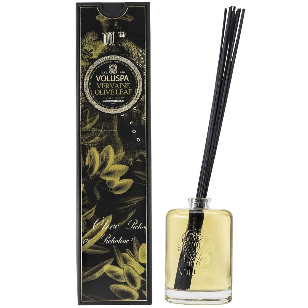 imageVoluspa Maison Noir Collection Home Ambience Diffuser Apricot and Aprilia 6 OunceVervaine Olive Leaf