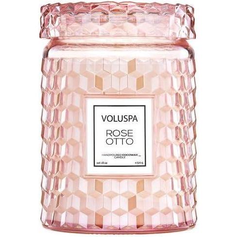 imageVoluspa Milk Rose Large Candle Jar 18 Ounce 100 Hour Burn Time Coconut Wax for Clean Burning Handcrafted in The USARose Otto
