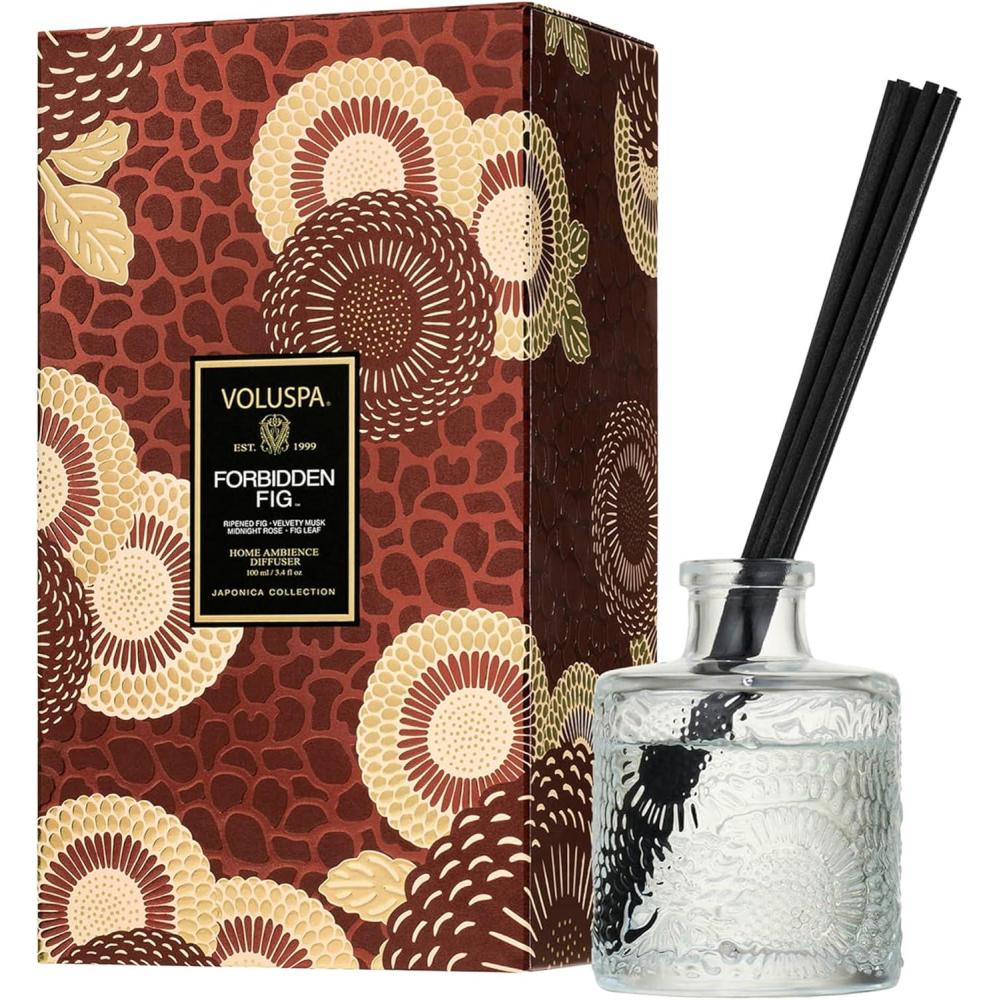 imageVoluspa Mokara Scented Reed Diffuser 34 oz Luxury Orchid Diffuser Oil Reed Diffusers for Home Handcrafted in the USADark Brown Or Black