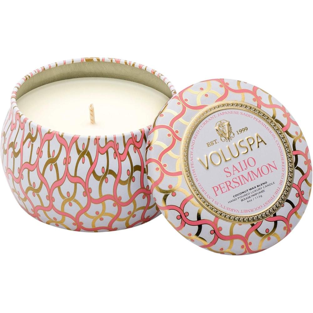 imageVoluspa Saijo Persimmon Petite Tin Candle 4 Ounces