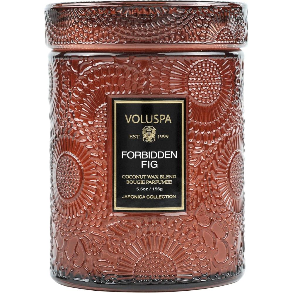 imageVoluspa Santal Vanille Small Candle Jar 55 oz 50 Hour Burn Time Coconut Wax for Clean Burning Handcrafted in the USAForbidden Fig