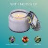 Voluspa Apple Blue Clover, Petite Candle Jar, 3.2 oz, 25 Hour Burn Time, Coconut Wax for Clean Burning, Handcrafted in The USA