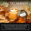 Voluspa Baltic Amber, Petite Candle Jar, 3.2 Ounce, 25 Hour Burn Time, Coconut Wax for Clean Burning, Handcrafted in the USA(Baltic Amber)