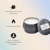 Voluspa Bourbon Vanille, Mini Tin Candle, 4 oz, 25 Hour Burn Time, Coconut Wax for Clean Burning, Handcrafted in the USA(Makassar Ebony & Peach)