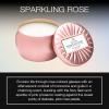 Voluspa Bourbon Vanille, Mini Tin Candle, 4 oz, 25 Hour Burn Time, Coconut Wax for Clean Burning, Handcrafted in the USA(Sparkling Rose)