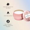 Voluspa Bourbon Vanille, Mini Tin Candle, 4 oz, 25 Hour Burn Time, Coconut Wax for Clean Burning, Handcrafted in the USA(Sparkling Rose)