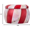 Voluspa Crushed Candy Cane Candle | Classic Boxed Candle | 6.5 Ounces | 40 Hour Burn Time |Coconut Wax for Clean Burning | Non-Toxic(Red  White)