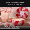 Voluspa Crushed Candy Cane Candle | Classic Boxed Candle | 6.5 Ounces | 40 Hour Burn Time |Coconut Wax for Clean Burning | Non-Toxic(White)