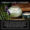 Voluspa French Cade Lavender, Glass Chawan Bowl Candle, 14 oz, 50 Hour Burn Time, Coconut Wax for Clean Burning, Handcrafted in the USA
