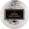 Voluspa French Cade Lavender, Mini Tin Candle, 4 oz, 25 Hour Burn Time, Coconut Wax for Clean Burning, Handcrafted in The USA(Santal Vanille)