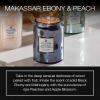 Voluspa Makassar Ebony & Peach, Small Candle Jar, 5.5 oz, 50 Hour Burn Time, Coconut Wax for Clean Burning, Handcrafted in The USA