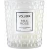 Voluspa Milk Rose, Classic Candle Jar, 6.5 Ounces, 40 Hour Burn Time, Coconut Wax for Clean Burning, Handcrafted in The USA