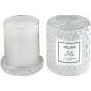 Voluspa Milk Rose, Cloche Textured Glass Candle, 8.5 Ounce, 55 Hour Burn Time, Coconut Wax for Clean Burning, Handcrafted in The USA