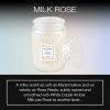 Voluspa Milk Rose, Large Candle Jar, 18 Ounce, 100 Hour Burn Time, Coconut Wax for Clean Burning, Handcrafted in The USA(Milk Rose)