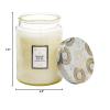 Voluspa Nissho Soleil Large Embossed Glass Jar Candle, 16 Ounces