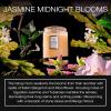 Voluspa Santal Vanille, Small Candle Jar, 5.5 oz, 50 Hour Burn Time, Coconut Wax for Clean Burning, Handcrafted in the USA(Jasmine Midnight Blooms)