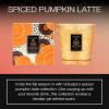Voluspa Spiced Pumpkin Latte, 2 Wick Boxed Hearth Candle, 16.5 Ounce, 60 Hour Burn Time, Coconut Wax for Clean Burning, Handcrafted in The USA