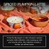 Voluspa Spiced Pumpkin Latte, 3 Wick Tin Candle, 12 Ounce, 40 Hour Burn Time, Coconut Wax for Clean Burning, Handcrafted in The USA