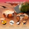 Voluspa Spiced Pumpkin Latte, 3 Wick Tin Candle, 12 Ounce, 40 Hour Burn Time, Coconut Wax for Clean Burning, Handcrafted in The USA