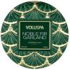 Voluspa French Cade Lavender, Mini Tin Candle, 4 oz, 25 Hour Burn Time, Coconut Wax for Clean Burning, Handcrafted in The USA(Noble Fir Garland)