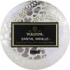 Voluspa French Cade Lavender, Mini Tin Candle, 4 oz, 25 Hour Burn Time, Coconut Wax for Clean Burning, Handcrafted in The USA(Santal Vanille)