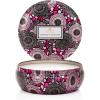 Voluspa Japanese Plum Bloom, 3 Wick Tin Candle, 12 oz, 40 Hour Burn Time, Coconut Wax for Clean Burning, Handcrafted in the USA