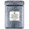 Voluspa Makassar Ebony & Peach, Small Candle Jar, 5.5 oz, 50 Hour Burn Time, Coconut Wax for Clean Burning, Handcrafted in The USA