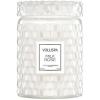 Voluspa Milk Rose, Large Candle Jar, 18 Ounce, 100 Hour Burn Time, Coconut Wax for Clean Burning, Handcrafted in The USA(Milk Rose)