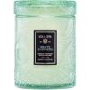 Voluspa Santal Vanille, Small Candle Jar, 5.5 oz, 50 Hour Burn Time, Coconut Wax for Clean Burning, Handcrafted in the USA(White Cypress)