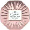 Voluspa Sparkling Rose, 3 Wick Tin Candle, 12 Ounce, 40 Hour Burn Time, Coconut Wax for Clean Burning, Handcrafted in The USA