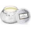 Voluspa Yashioka Gardenia Candle | 14 Oz. | Embossed Glass Chawan Bowl | Coconut Wax and Natural Wicks for a Cleaner Burn